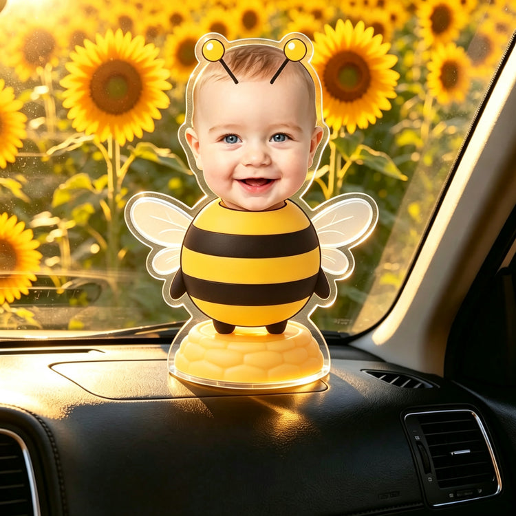 Custom Solar Bobblehead Wobbler — Personalized Photo Keepsake